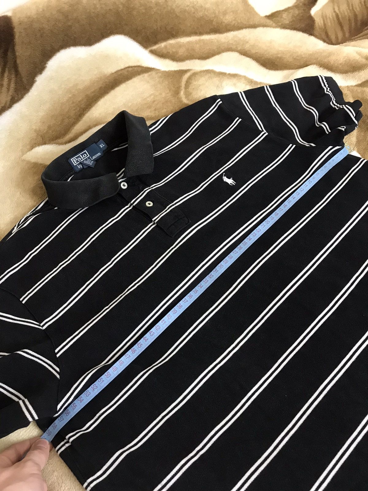 Polo Ralph Lauren × Vintage 🖤 Vintage Ralph Lauren Chief Keef Faded Polo Striped Shirt 🔥 Size US XL / EU 56 / 4 - 14 Thumbnail