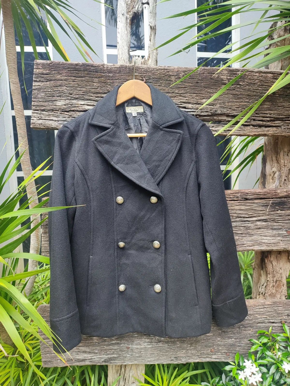 Michel Klein a.v.v Michel Klein Paris Wool Pea Coat (Vintage, Size 36R) Size M / US 6-8 / IT 42-44 - 1 Thumbnail