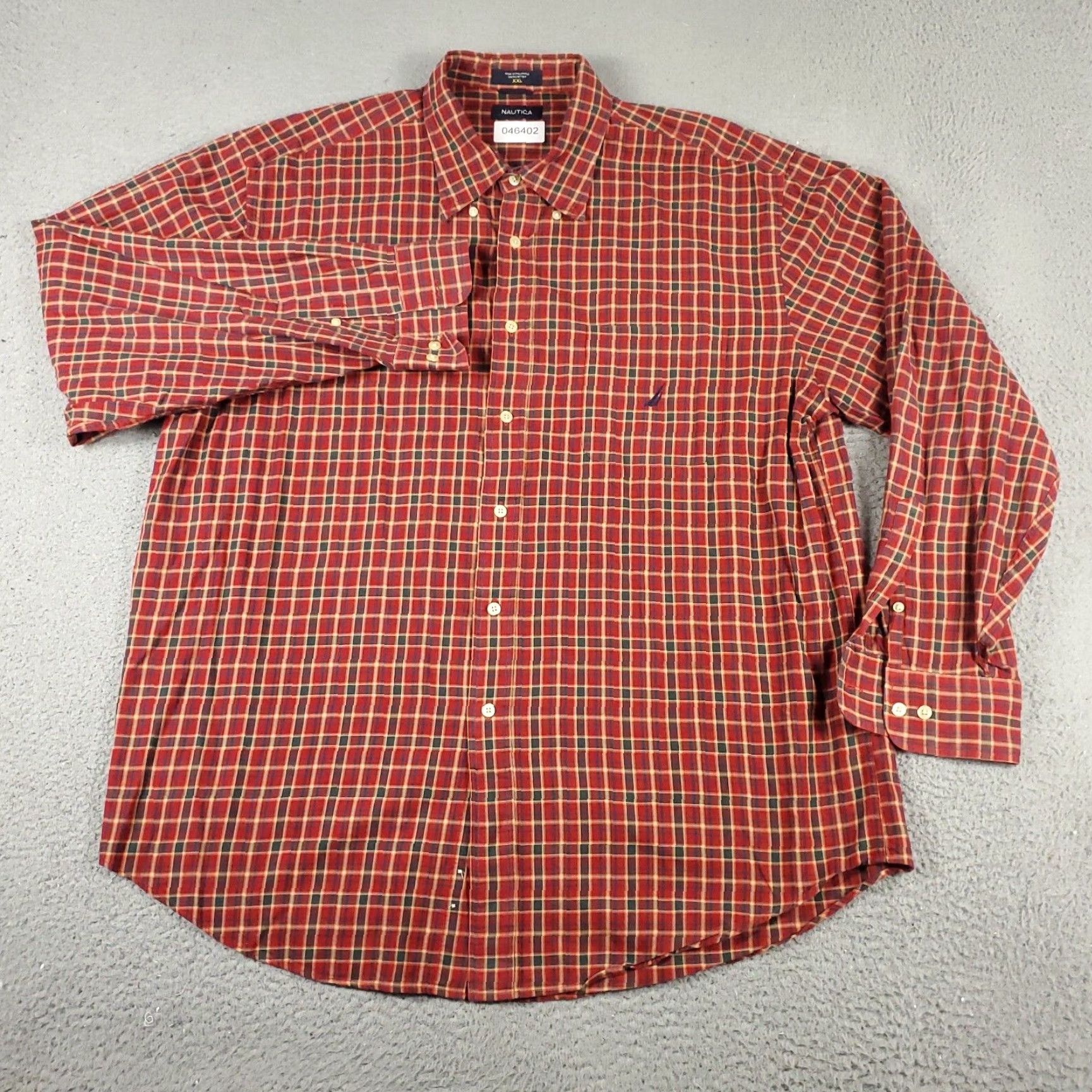 Nautica Nautica Shirt Men 2XL Red Plaid Casual Button-Down Long Sleeve Mens Size US XXL / EU 58 / 5 - 3 Thumbnail