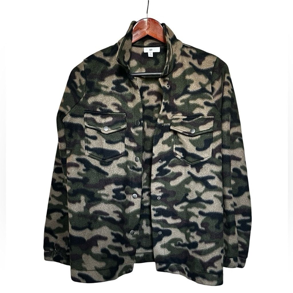 BP. BP Camo Utility Jacket Green Brown Women Size Small. Size XS / US 0-2 / IT 36-38 - 2 Thumbnail