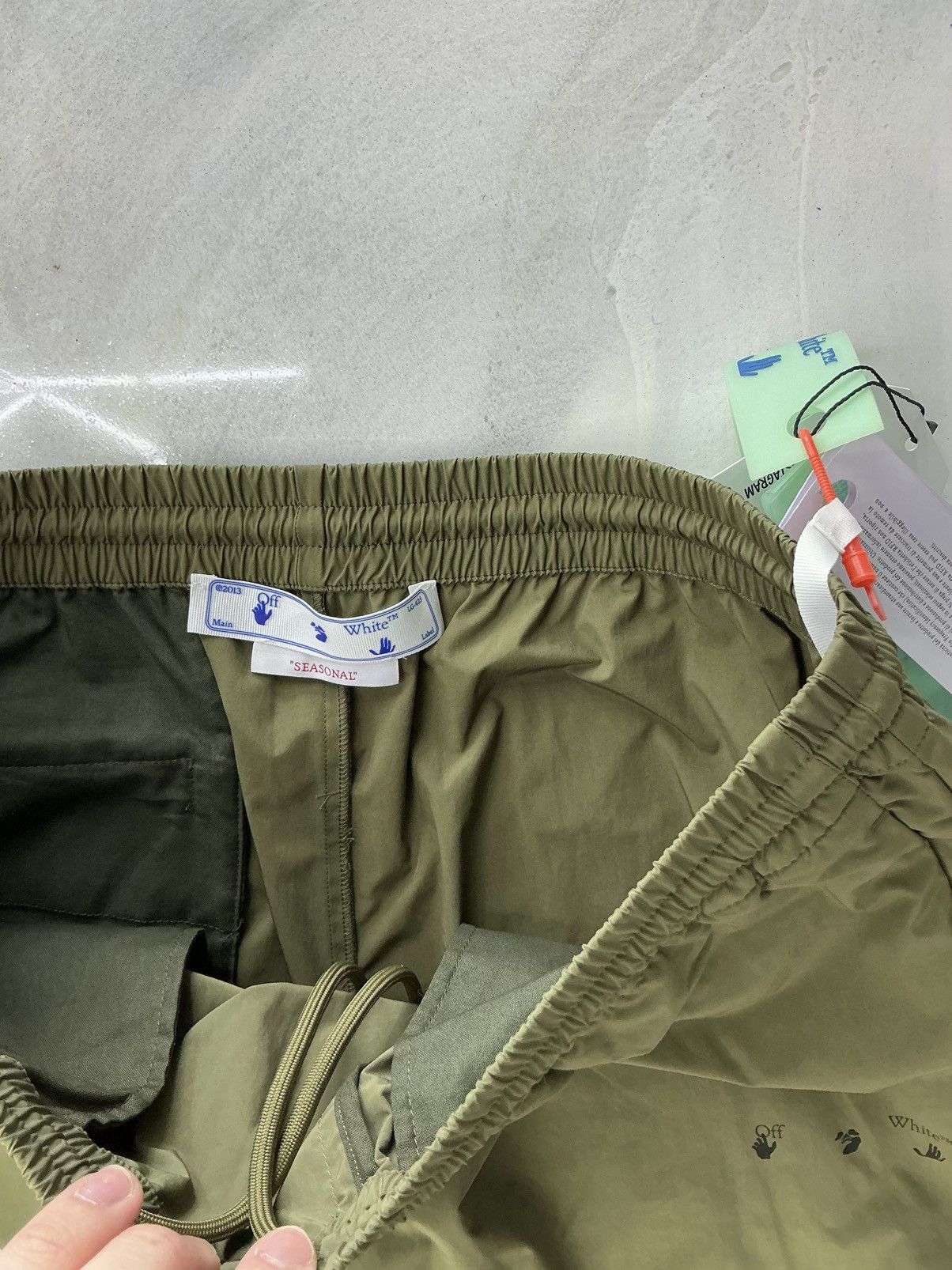 Off-White Off White Track Pants Olive Green Size L Size US 34 / EU 50 - 8 Thumbnail