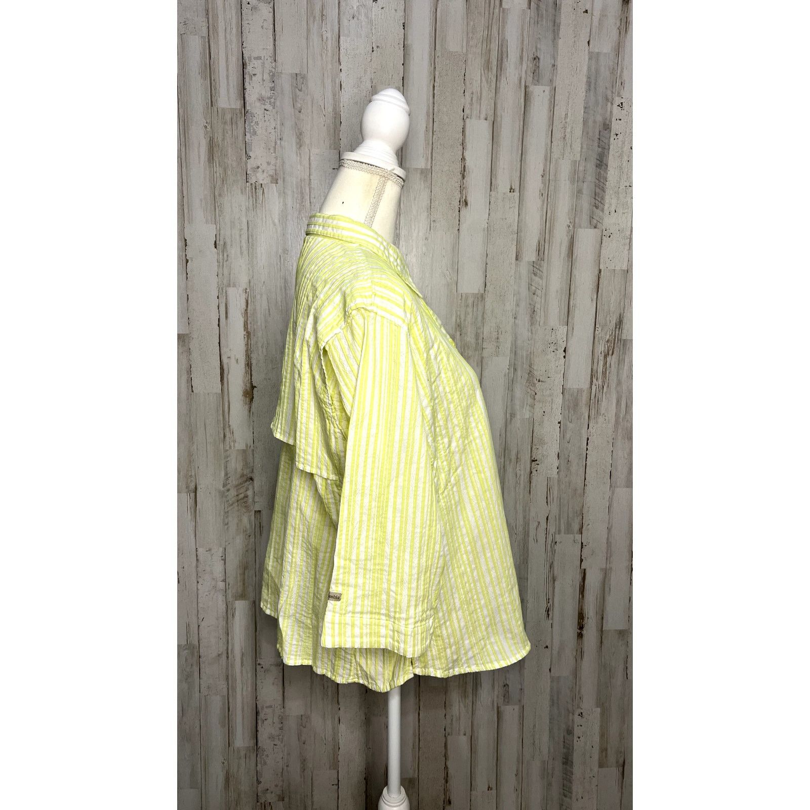 Columbia Columbia Women's 2XL Green Striped Vented Fishing Shirt Size XXL / US 16-18 / IT 52-54 - 5 Thumbnail