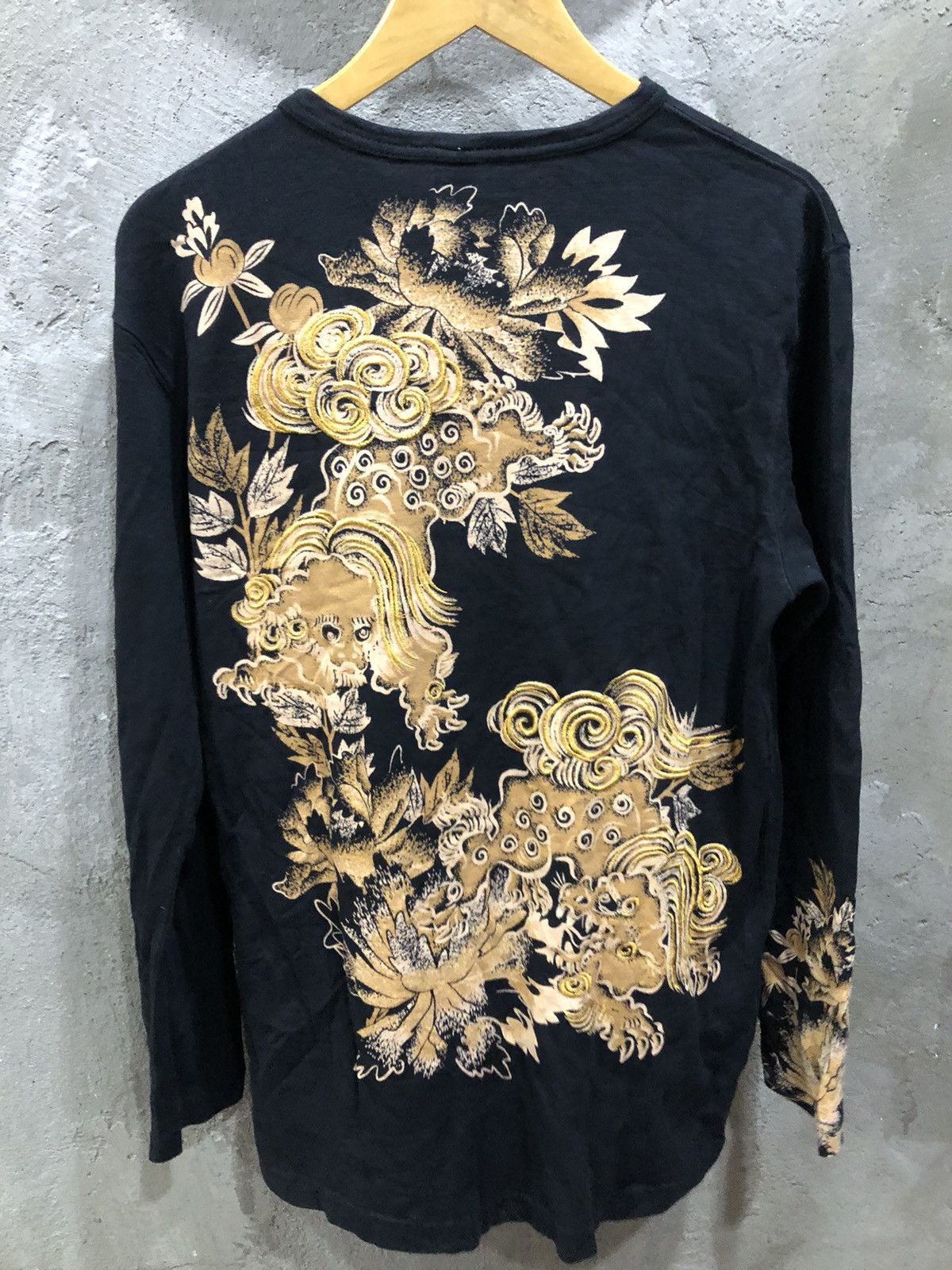 image of Eternal Concept Japanese Culture Hundred Tigers L/s in Black, Men's (Size Medium)
