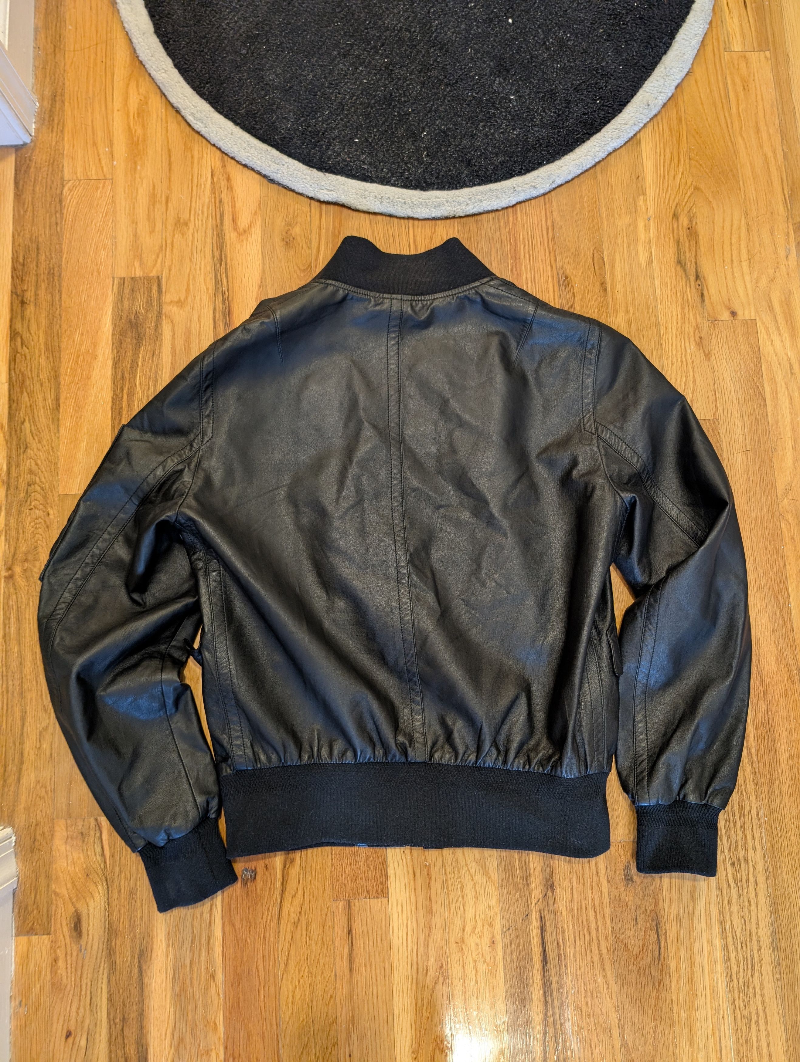 Barneys New York Burberry x Barneys Black Leather Bomber Jacket Size US M / EU 48-50 / 2 - 4 Thumbnail