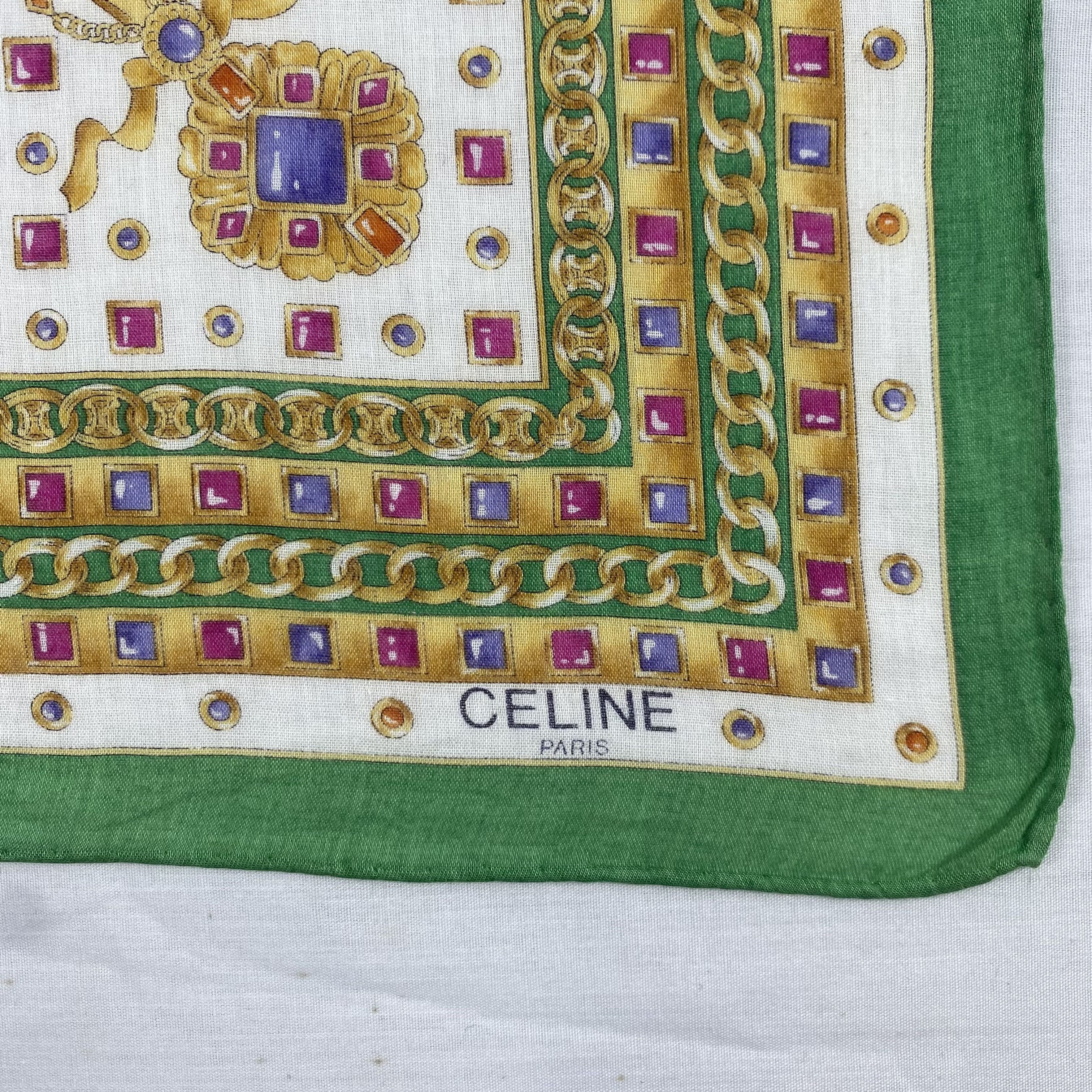 Celine Vintage Celine Handkerchief Neckerchief Bandana H385Q Size ONE SIZE - 3 Thumbnail