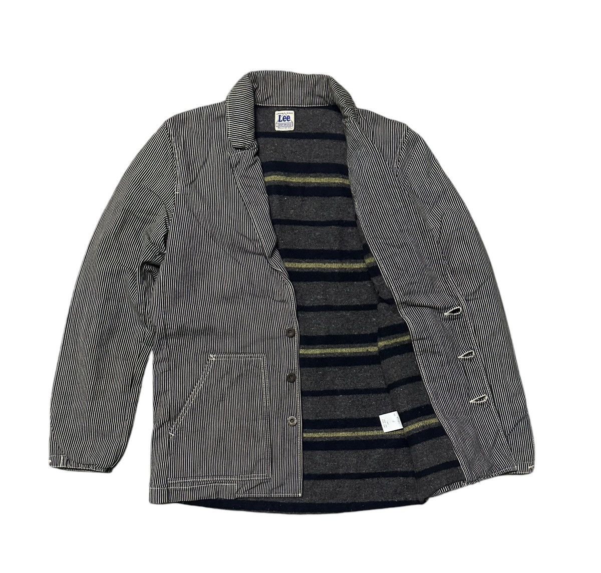 Lee Lee shawl collar hickory blanket denim jacket Size US S / EU 44-46 / 1 - 4 Thumbnail