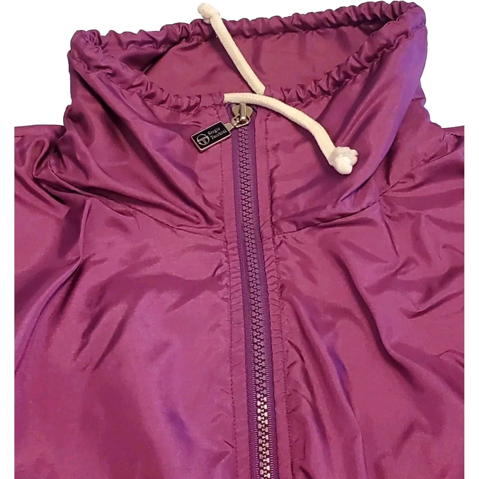 Sergio Tacchini VINTAGE Sergio Tacchini Track Jacket Womens Batwing 70s Purple Purple/Pink Full Zip Pockets Size 8 70s Theme Womens Size M / US 6-8 / IT 42-44 - 5 Thumbnail