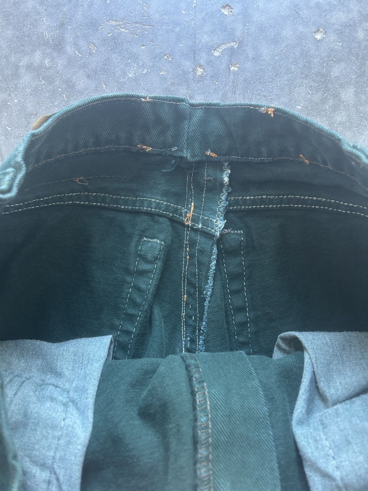 Levi's Vintage 90s Levi’s 550 Overdyed Forest Green Denim Jeans Size US 31 - 7 Thumbnail