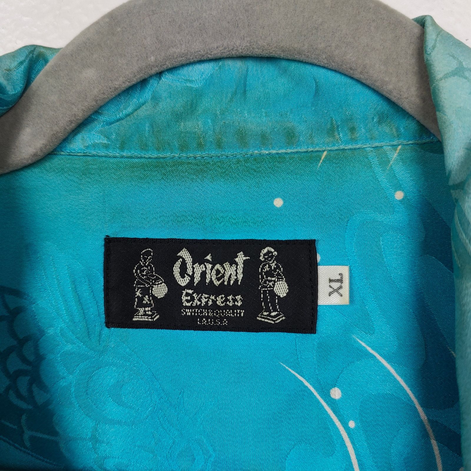 Other Vintage Orient Express Silk Hawaiian Shirt Mens XL Blue Koi Size US XL / EU 56 / 4 - 9 Thumbnail