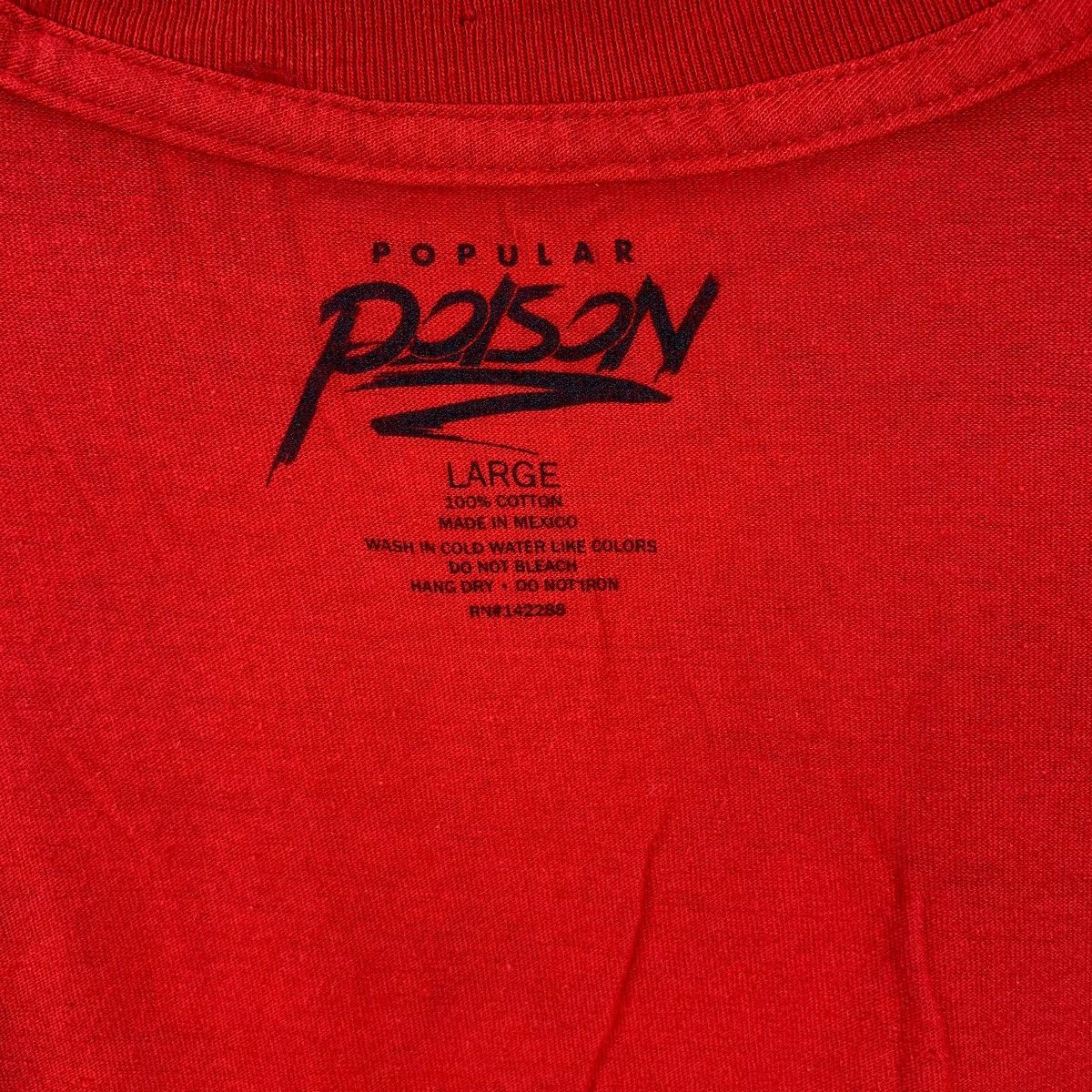 Vintage POPULAR POISON HYPE Snake In Chain Logo Tee Shirt Top Size US L / EU 52-54 / 3 - 4 Thumbnail
