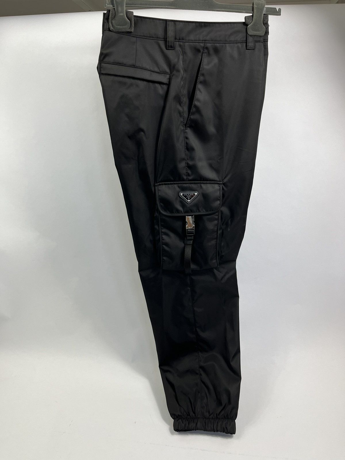 Image of Prada Nylon Combat Nylon Trousers in Black, Men's (Size 36)