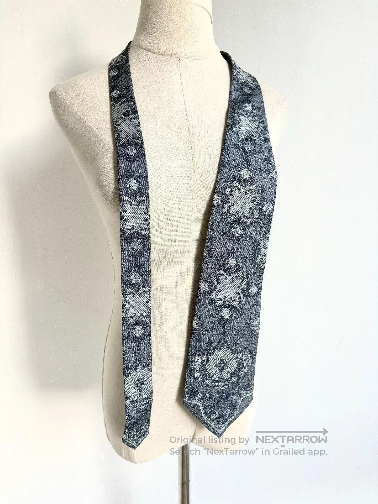 Vivienne Westwood vivienne westwood ice blue lace floral tie. Size ONE SIZE - 4 Thumbnail