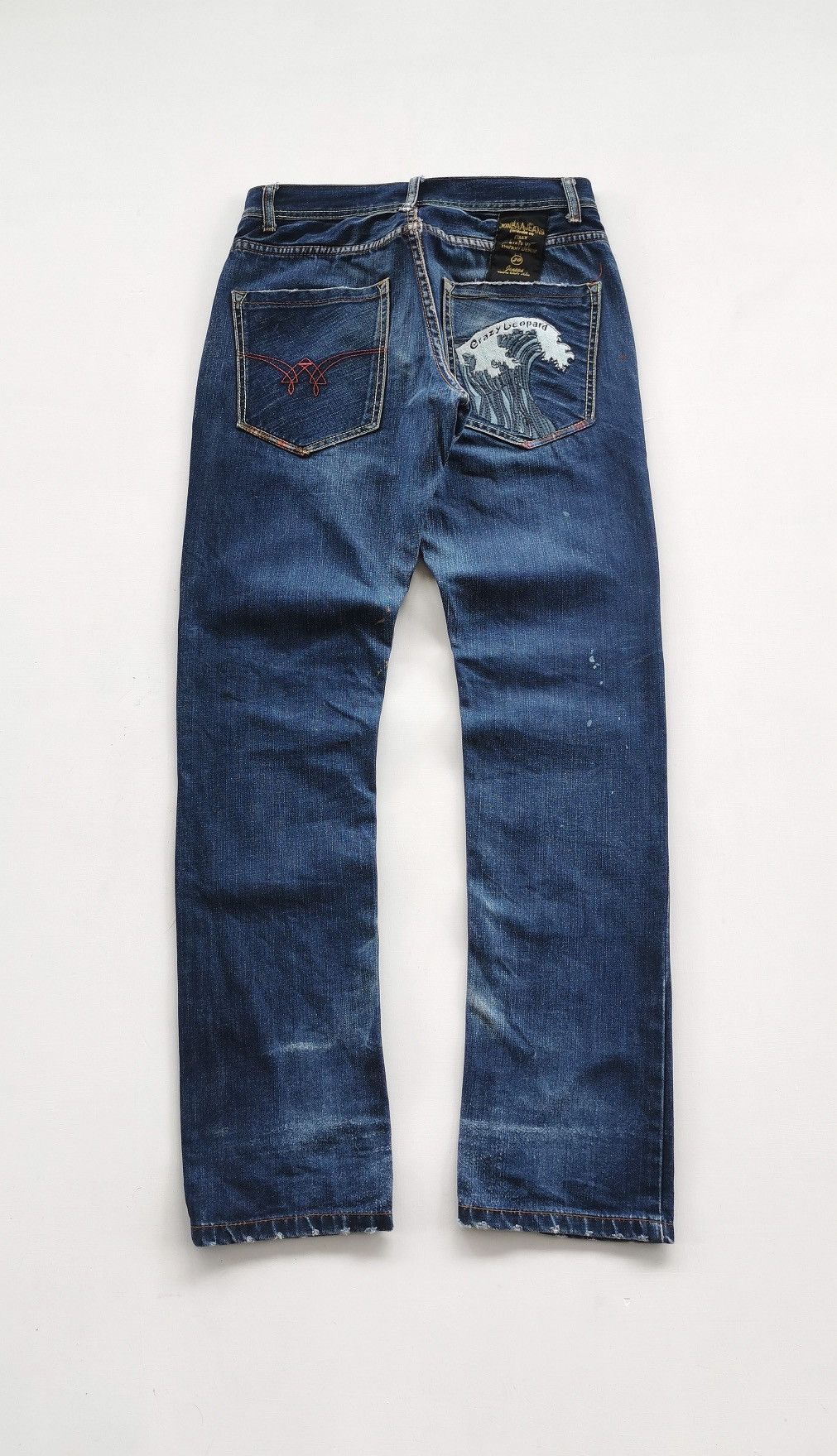 Japanese Brand Hand Painted Crazy Leopard Jeans Size US 29 - 9 Thumbnail