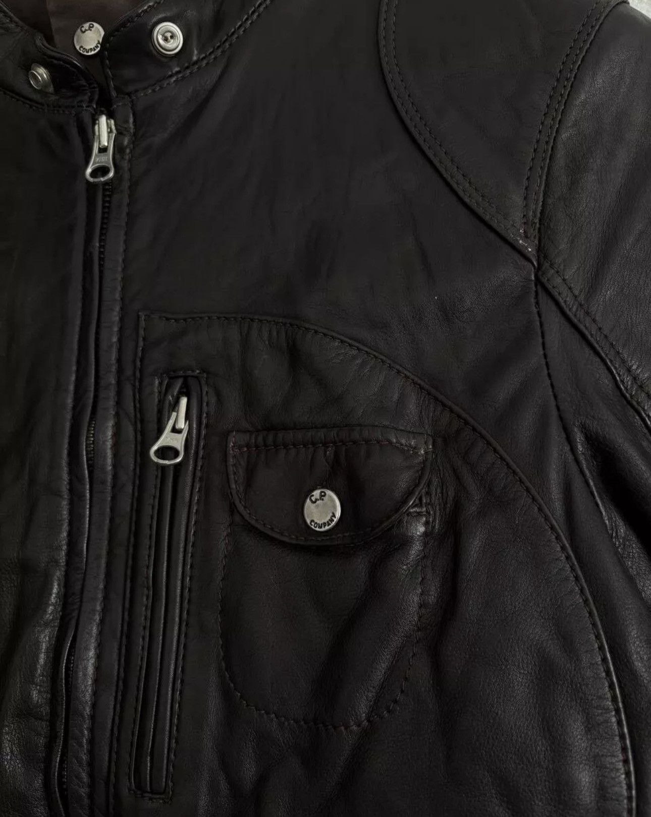 C.P. Company C.P Company Vintage Leather Jacket Archival 2007 Aut/Win Size US XXS / EU 40 - 7 Thumbnail
