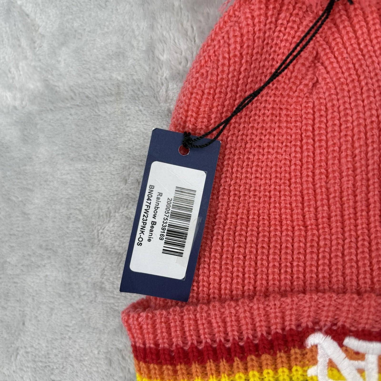 Noah NWT Noah NY Rainbow Stripe Pom Beanie Coral Pink Canada Made Size ONE SIZE - 4 Thumbnail
