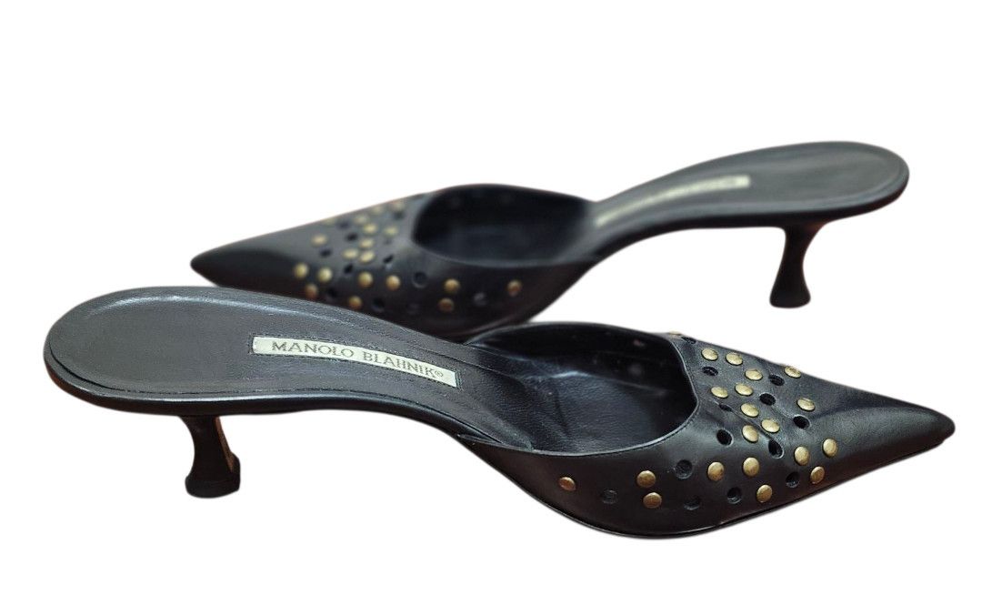 Manolo Blahnik Manolo Blahnik Leather Lasercut Accents Mules Women's Size US 10 / IT 40 - 8 Thumbnail