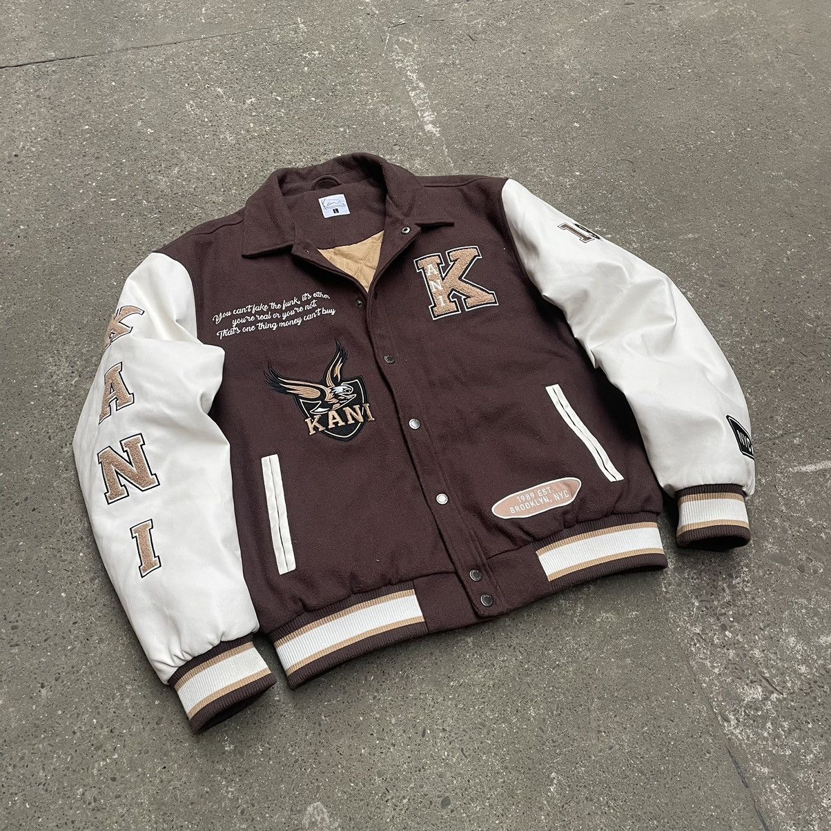 Karl Kani × Vintage Vintage Karl Kani Big Logo Varsity Bomber Jacket Size US L / EU 52-54 / 3 - 6 Thumbnail