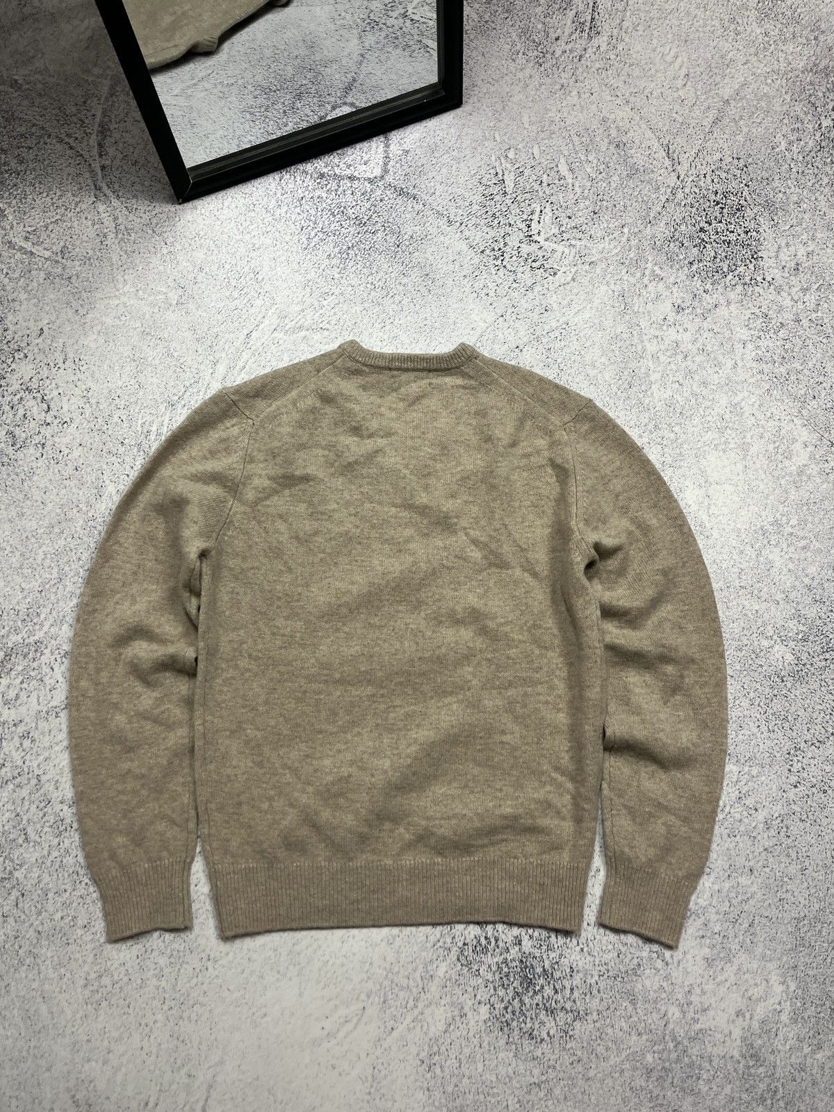 Hackett Hackett Merino Lambswool V Neck Sweater Beige Luxury Size US S / EU 44-46 / 1 - 9 Thumbnail