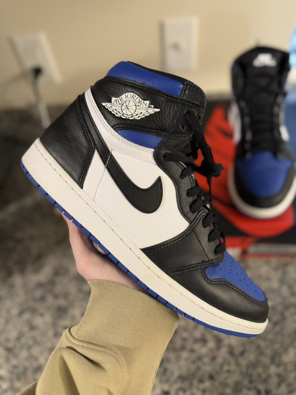Jordan Brand × Nike Jordan 1 Royal Toe Size 12 (555088-041) W/ BOX Size US 12 / EU 45 - 8 Thumbnail