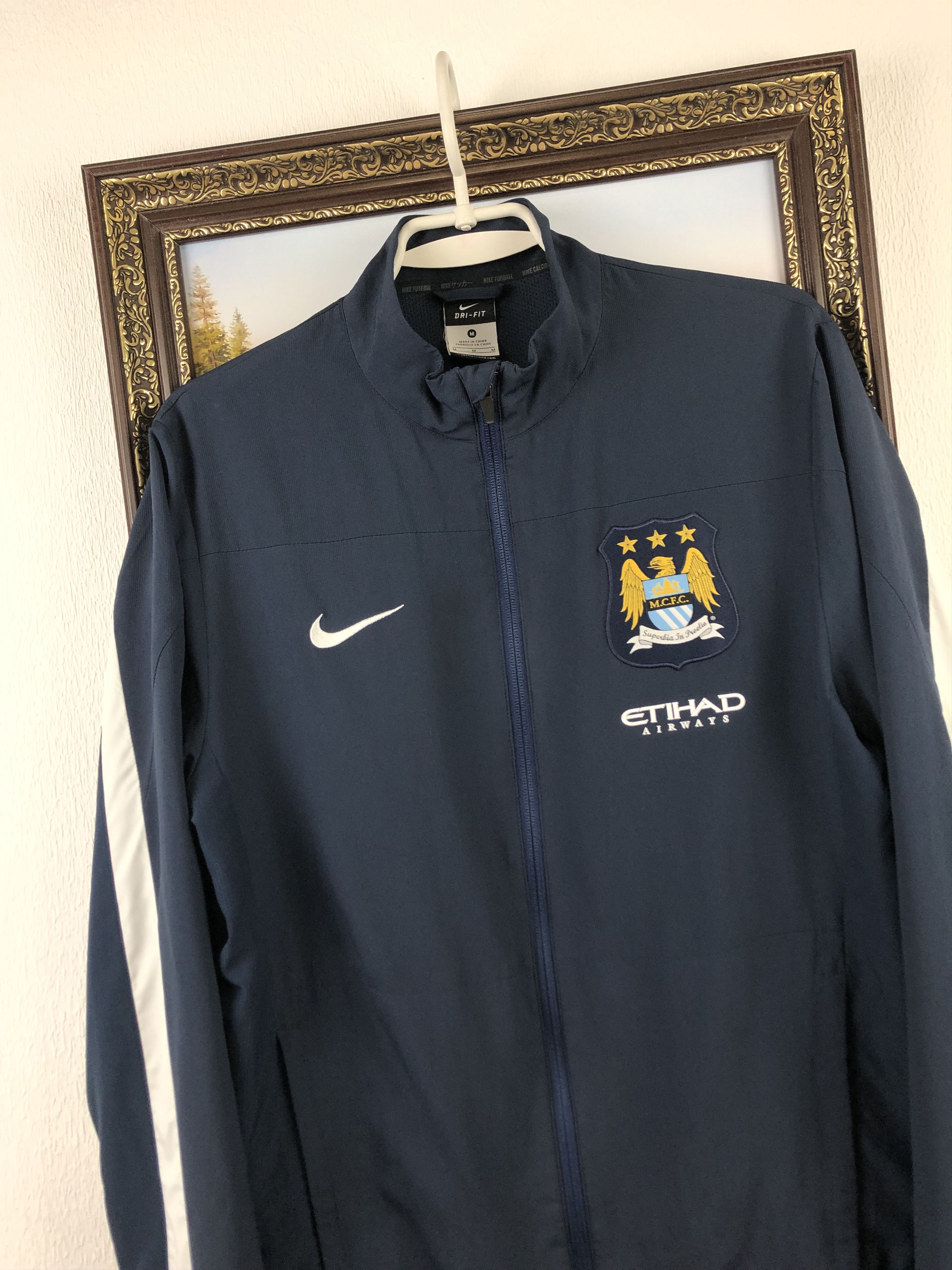 Nike Manchester City Football Jacket Soccer Zip Mens Track Top Size US M / EU 48-50 / 2 - 3 Thumbnail