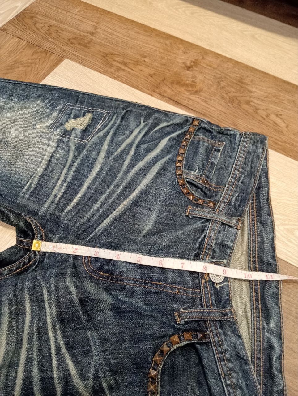 If Six Was Nine JAPANESE EDGE RUPERT BLUE WASHED DENIM PANTS Size US 33 - 12 Thumbnail