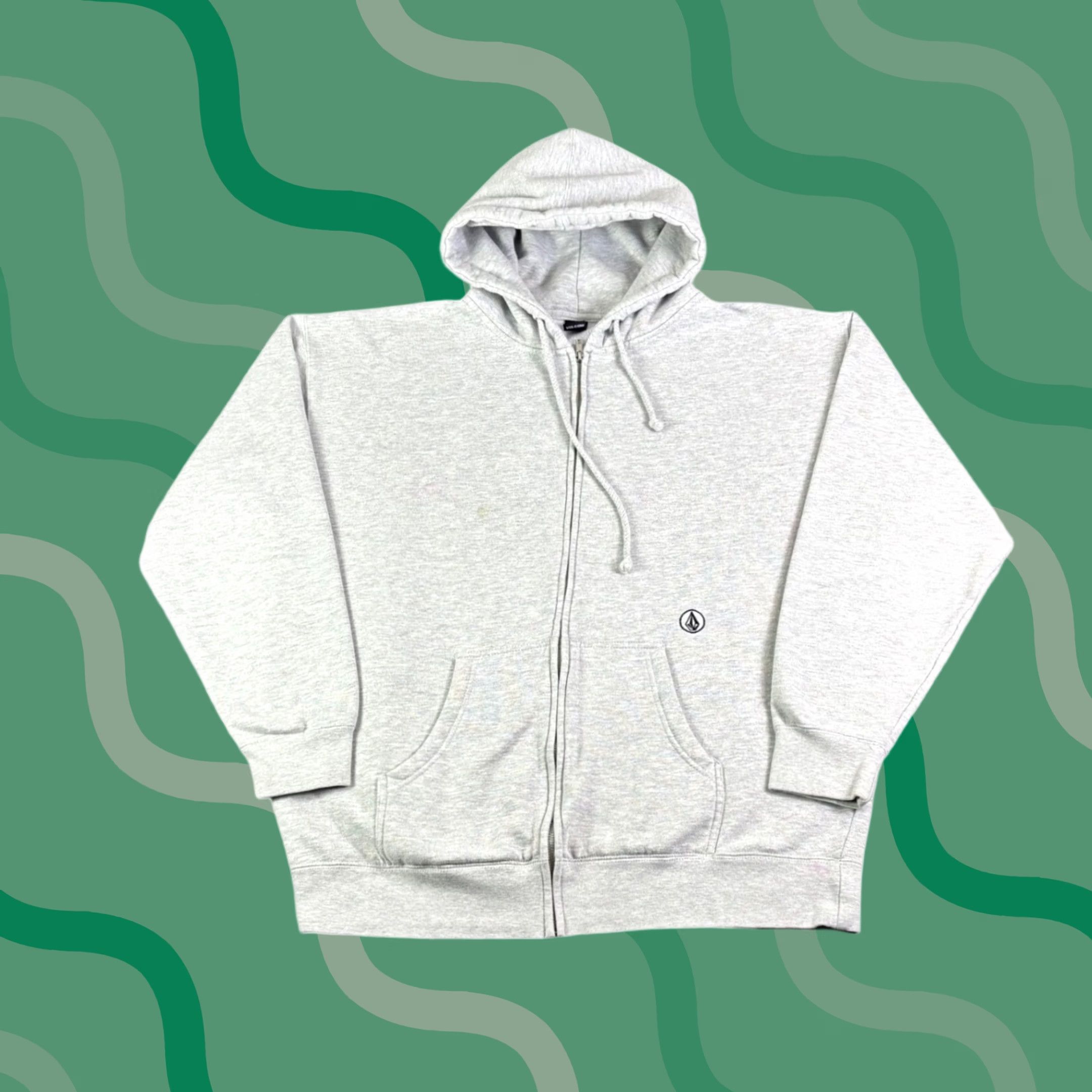 Volcom Volcom Hoodie Mens XL Heather Gray Stone Logo Skate Zip Up Sweatshirt Size US XL / EU 56 / 4 - 1 Thumbnail