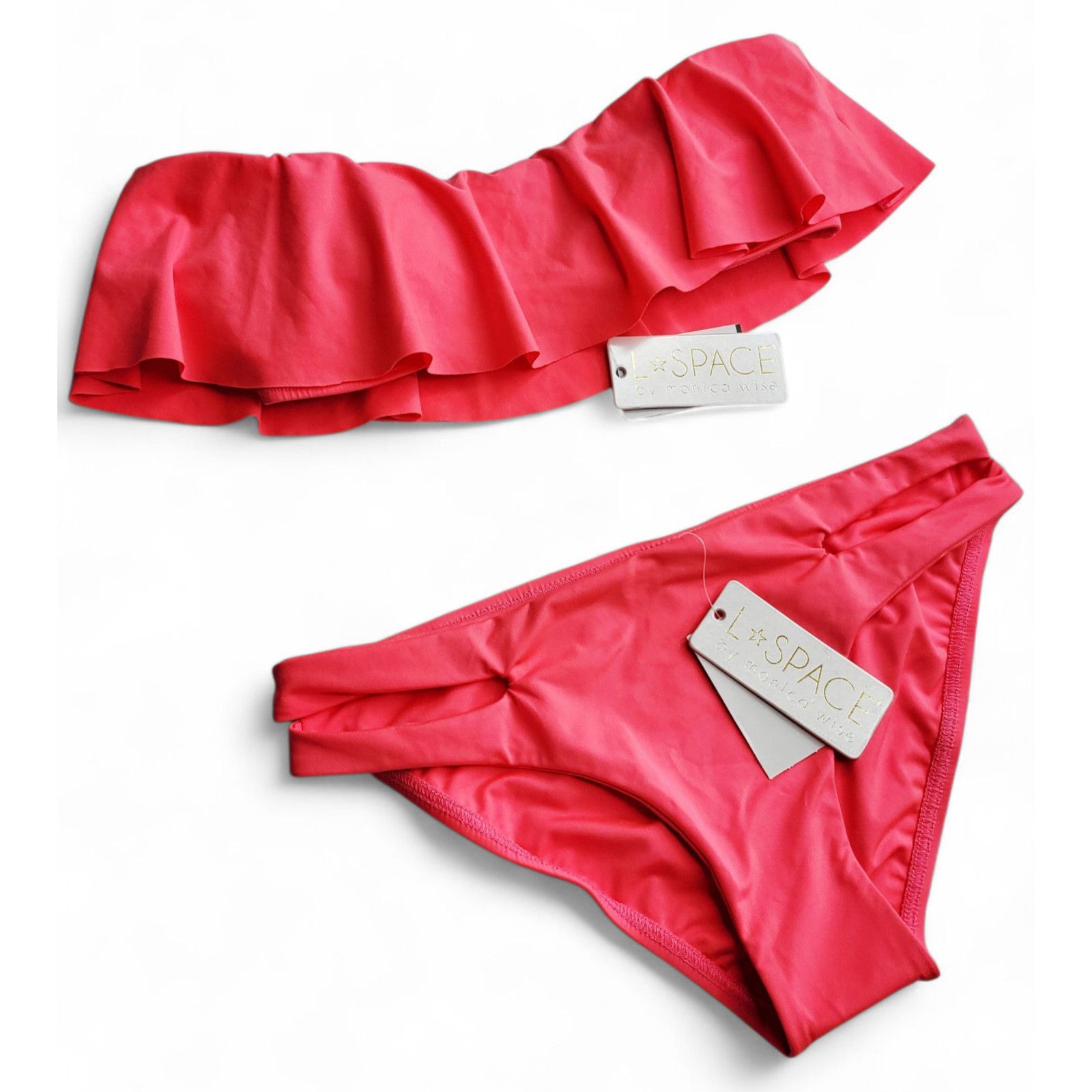 Other NWT L*Space SET Lynne Top Estella Bikini Bottom Neon Pink S Size S / US 4 / IT 40 - 3 Thumbnail