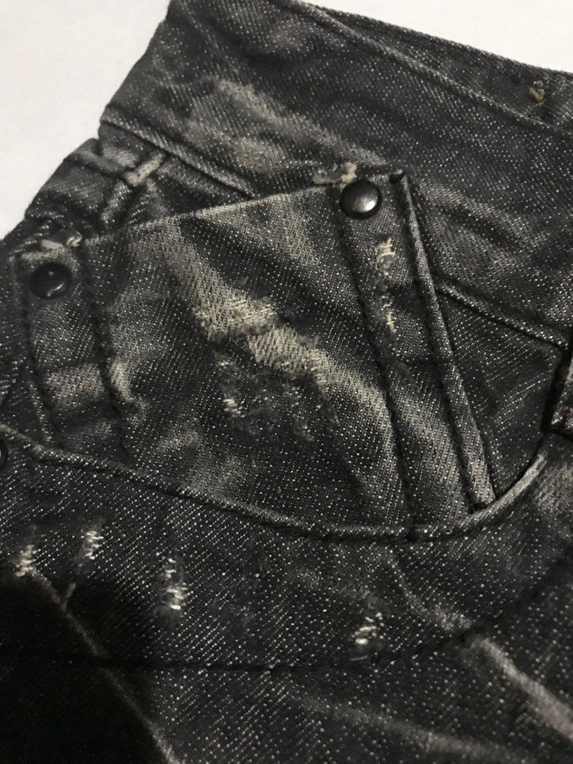 Beauty Beast Lolita denim skrit retro ghotic punk Size 31" - 3 Thumbnail