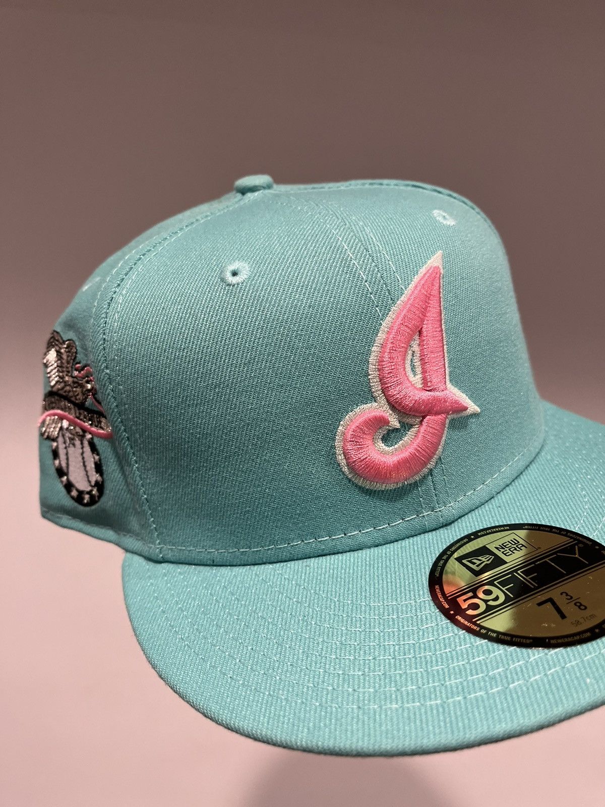 Hat Club × MLB × New Era Hatclub Noho Exclusive Cleveland Indians Strawberry Mint 3/8 Size ONE SIZE - 2 Thumbnail