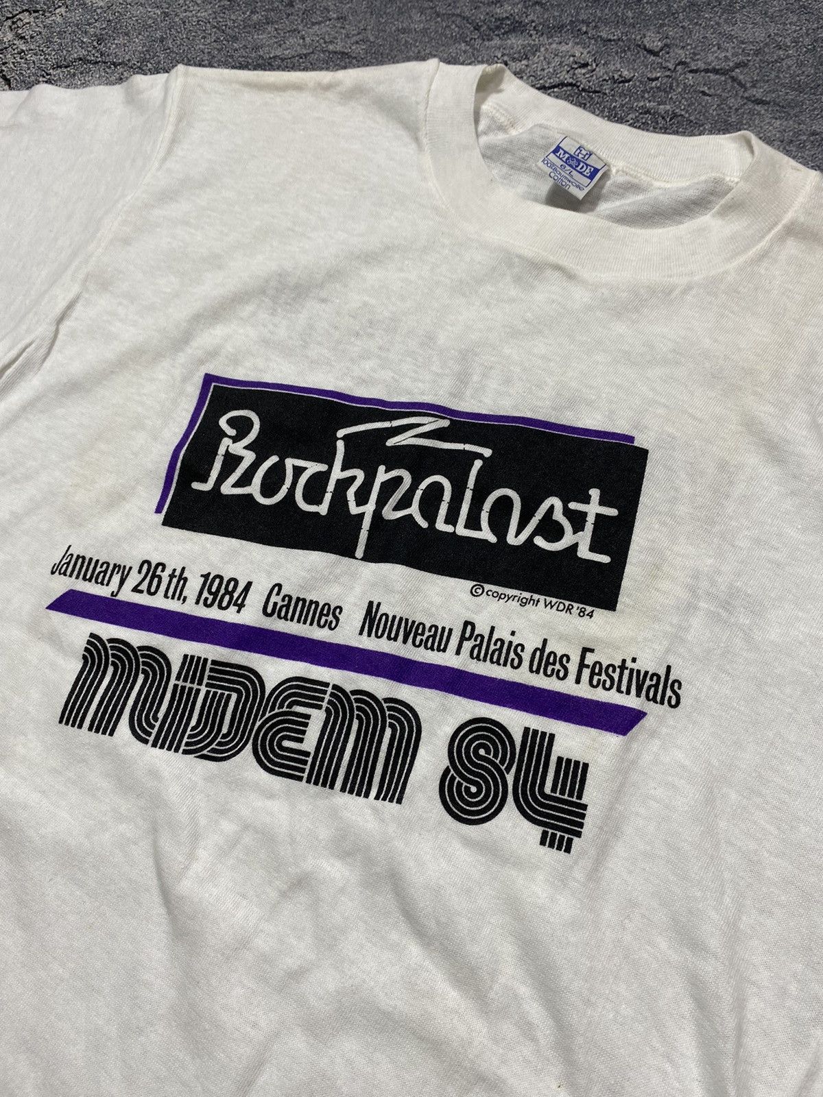 Band Tees × Mtv Vintage 1984 Eurovision WDR Canes Tshirt Size US M / EU 48-50 / 2 - 8 Thumbnail