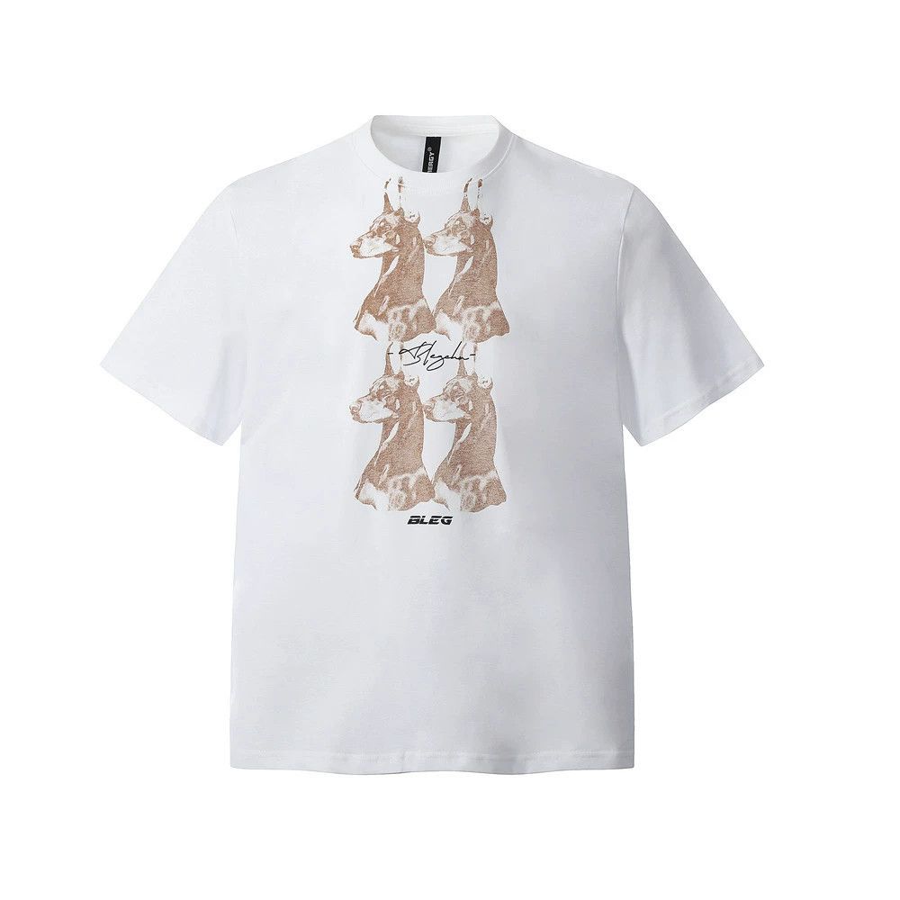 Japanese Brand Men's casual round neck puppy print T-shirt y2k Size US M / EU 48-50 / 2 - 1 Thumbnail