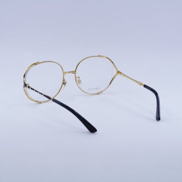 Gucci 🕶️ New Gucci GG0596OA 001 Gold/Black Eyeglasses 58mm Size ONE SIZE - 6 Thumbnail