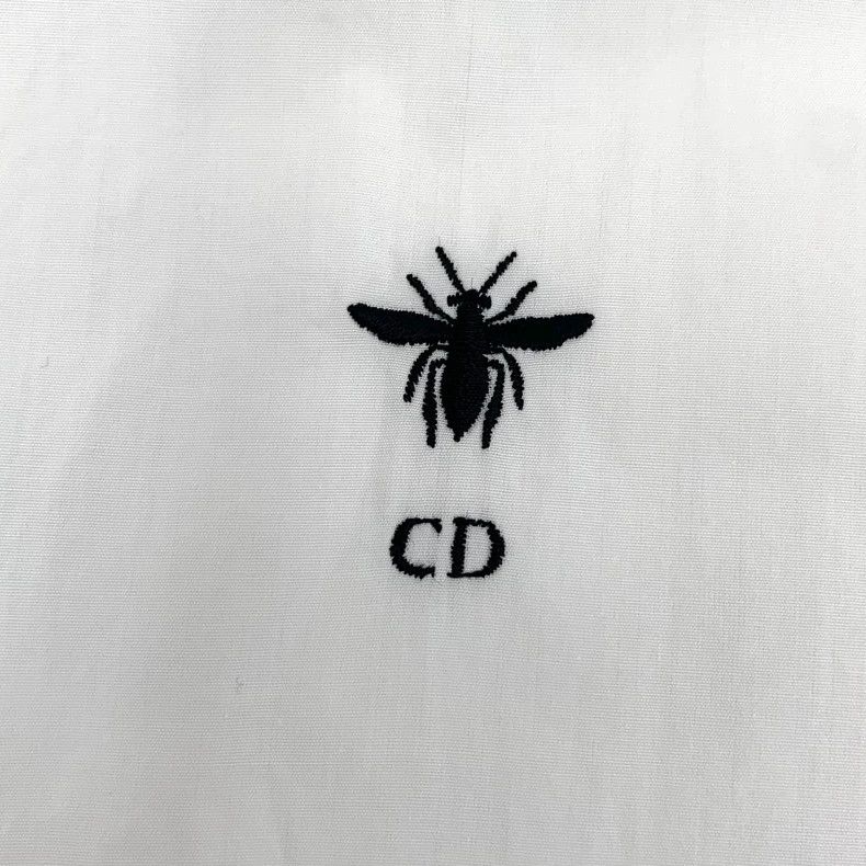 Dior Dior White lace stitching bee embroidery cotton lapel long Size XXS / US 00 / IT 34 - 6 Thumbnail