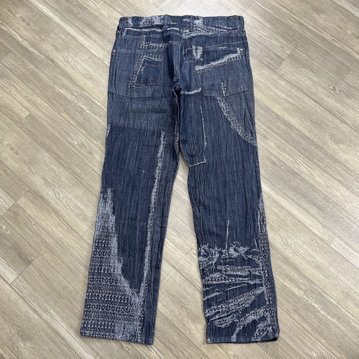 Issey Miyake Archive💥 Vintage Issey Miyake Men Patchwork Boro Jeans Size US 32 / EU 48 - 20 Thumbnail