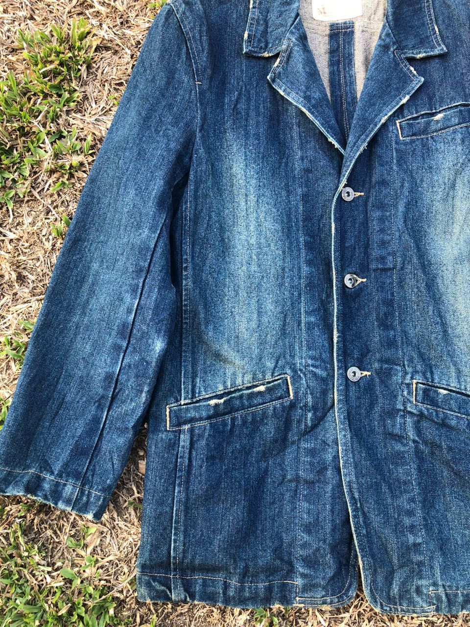 Vintage Big Shark Chore Denim Blazer Jacket Size US M / EU 48-50 / 2 - 2 Thumbnail