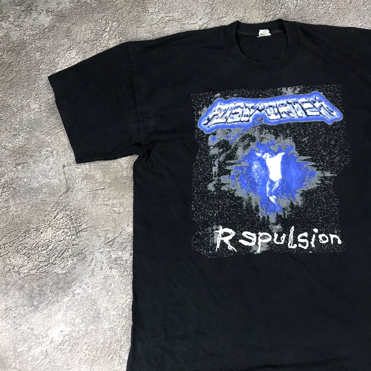Vintage Vintage 90s Repulsion Graphic Tee Sun Faded Grunge Boxy XL Size US XL / EU 56 / 4 - 3 Thumbnail