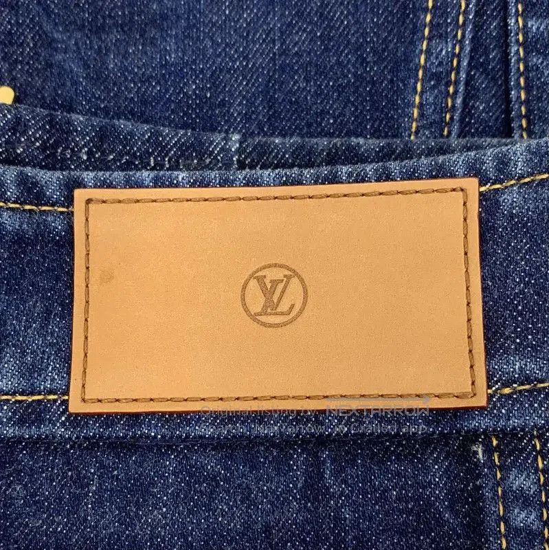 Louis Vuitton Louis Vuitton Blue Cotton Mini Skirt for Women . Size 22" - 5 Thumbnail
