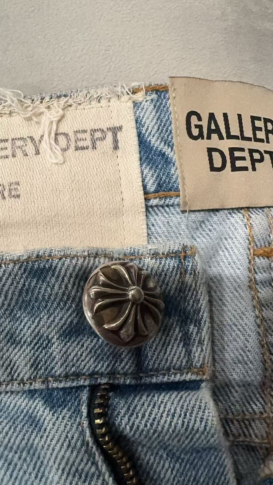 Chrome Hearts × Gallery Dept. Chrome hearts x Gallery dept 1 of 1 custom denim flare sz 34 Size US 34 / EU 50 - 23 Thumbnail