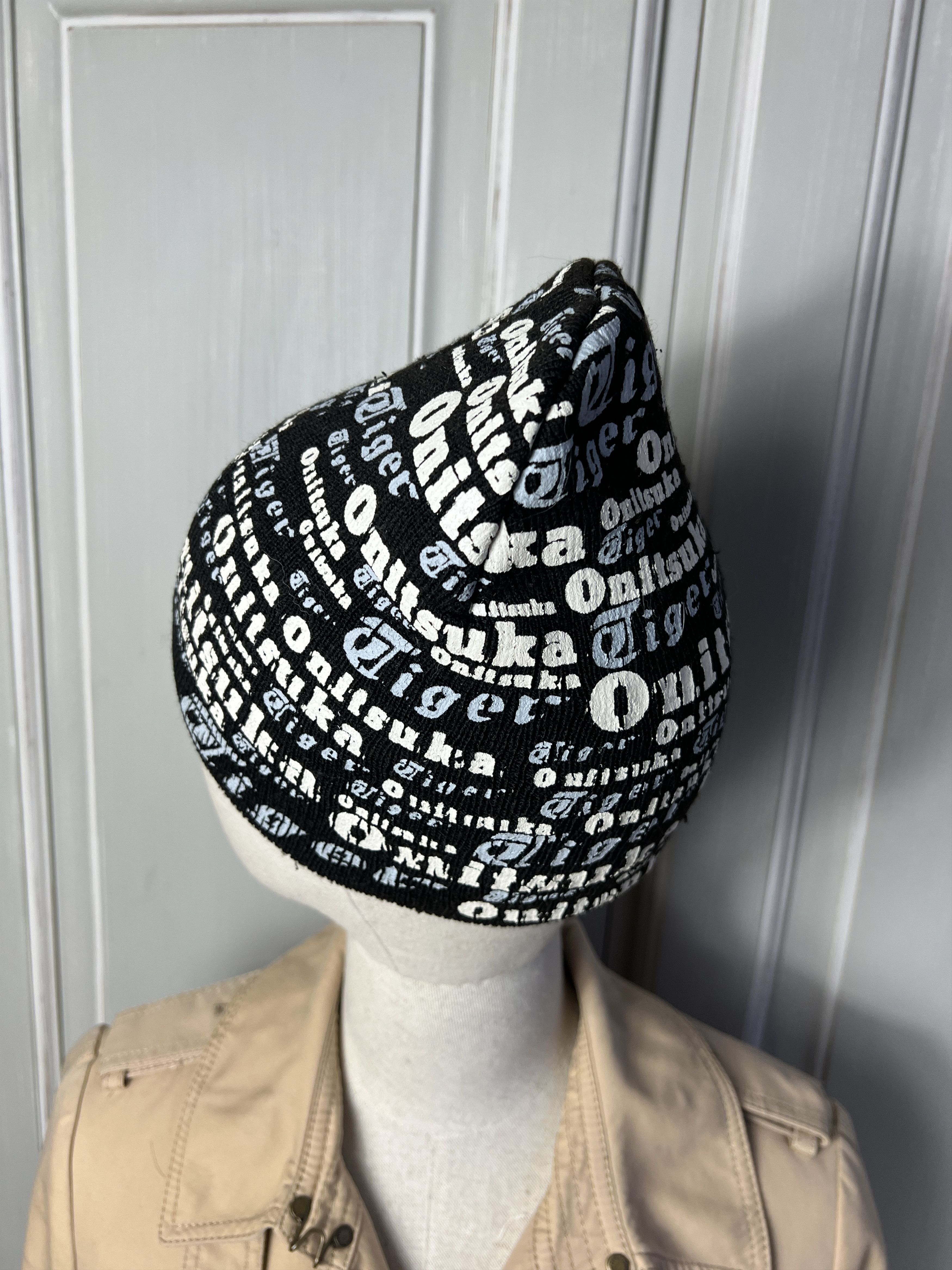 Onitsuka Tiger VINTAGE ONITSUKA TIGER SPELLOUT MONOGRAM beanie hat Size ONE SIZE - 3 Thumbnail