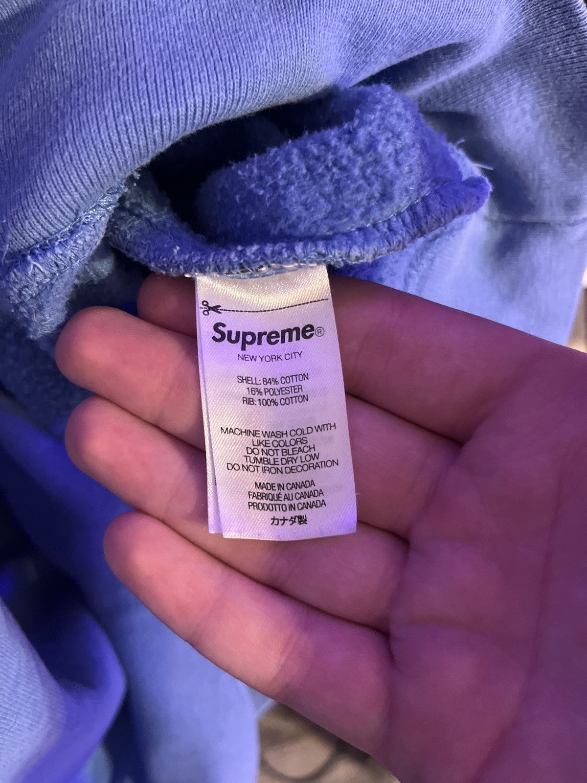 Supreme Blue Supreme Crewneck Size US XL / EU 56 / 4 - 5 Thumbnail