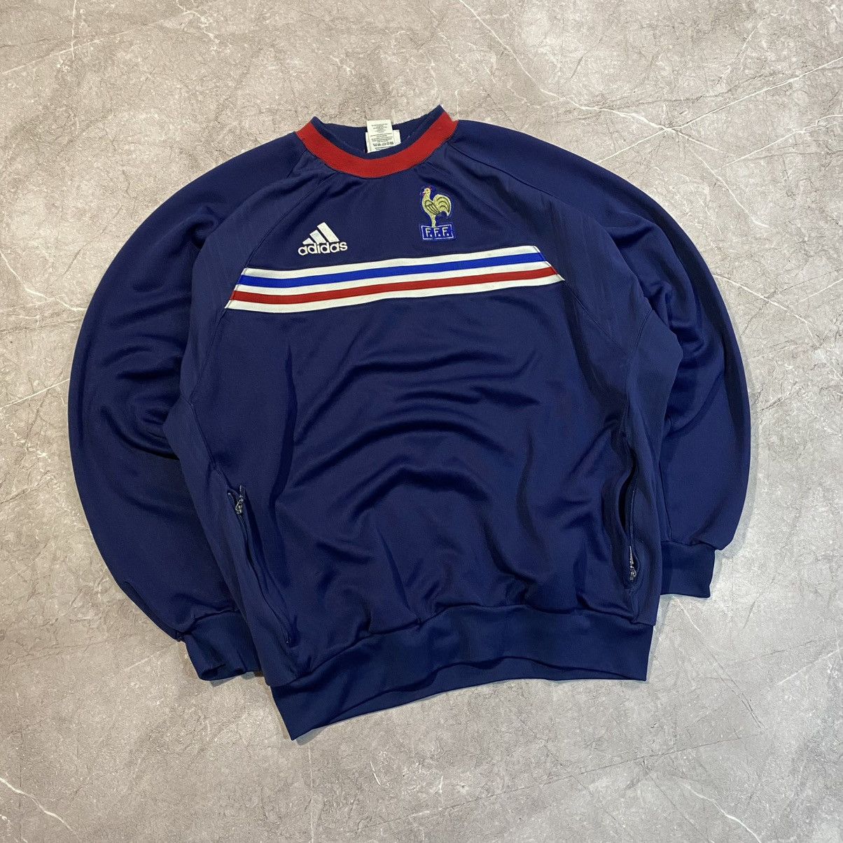 Adidas VINTAGE ADIDAS FRANCE SWEATSHIRT SOCCER 00S Size US M / EU 48-50 / 2 - 1 Thumbnail