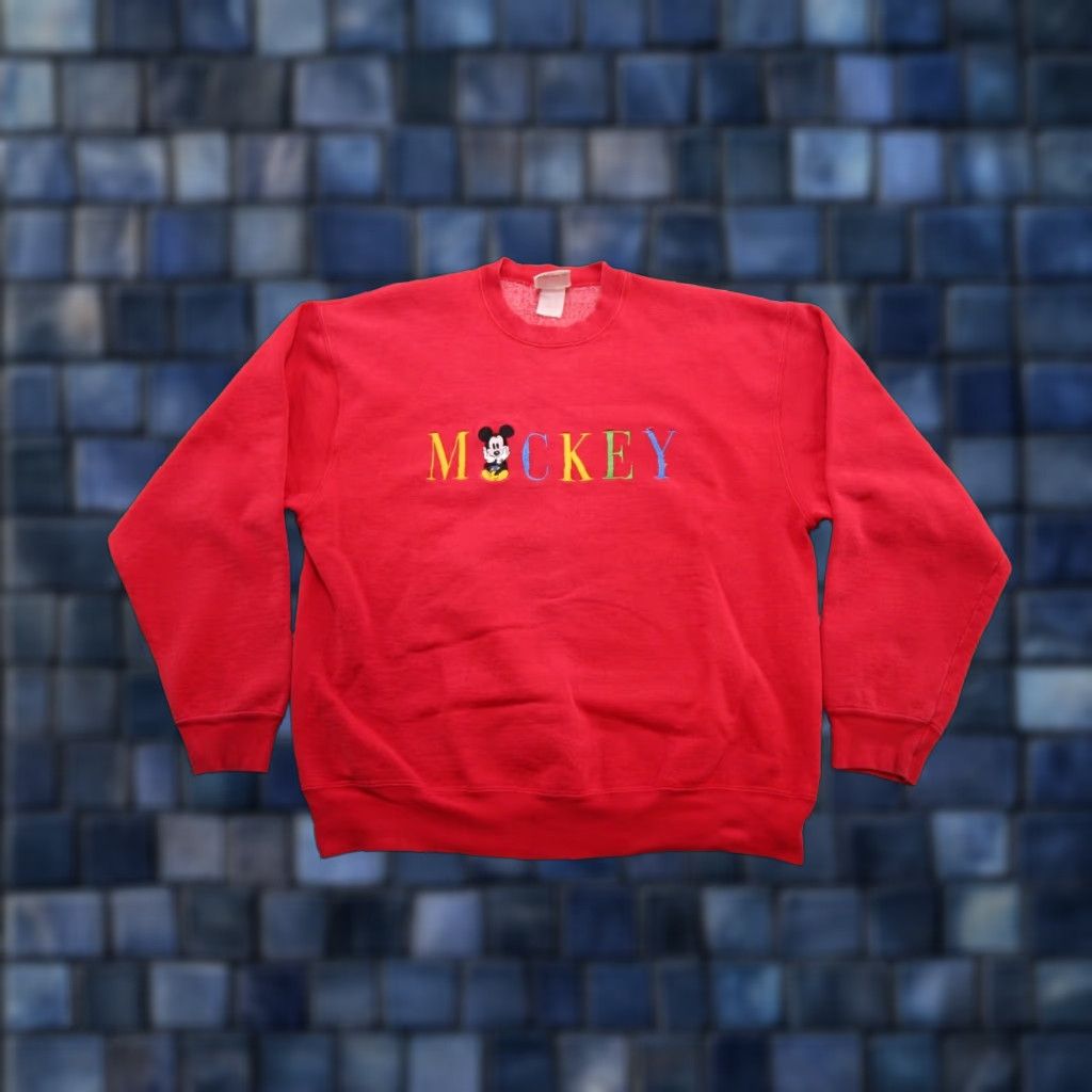 Mickey & Co. VINTAGE Mickey & Co. Embroidered Red Pullover Crewneck Sweatshirt 90s Read Mens XL Sweatshirt Embroidered 90s Theme Size US XL / EU 56 / 4 - 1 Thumbnail