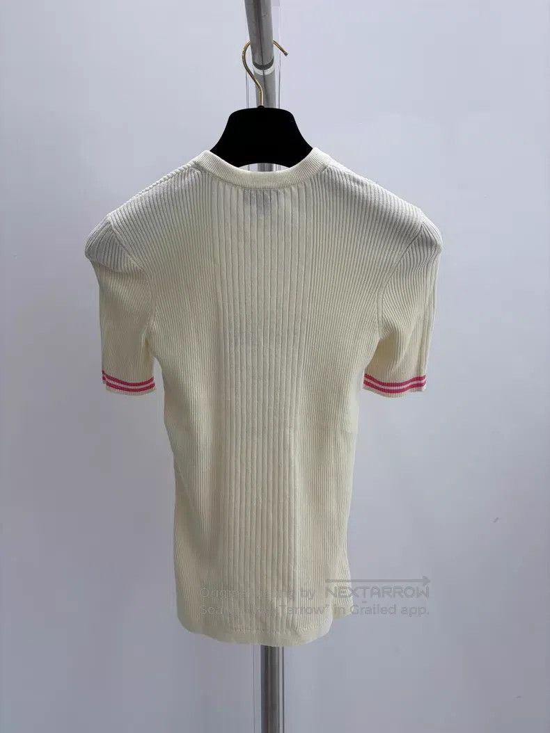 Chanel Chanel Beige small fish knitted short sleeves Size XXS / US 00 / IT 34 - 3 Thumbnail