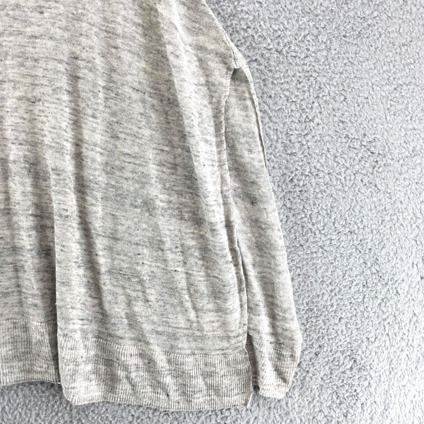 Talbots Talbots Sweater Womens S Gray Linen Blend Turtleneck Long Sleeve Pullover Size S / US 4 / IT 40 - 3 Thumbnail