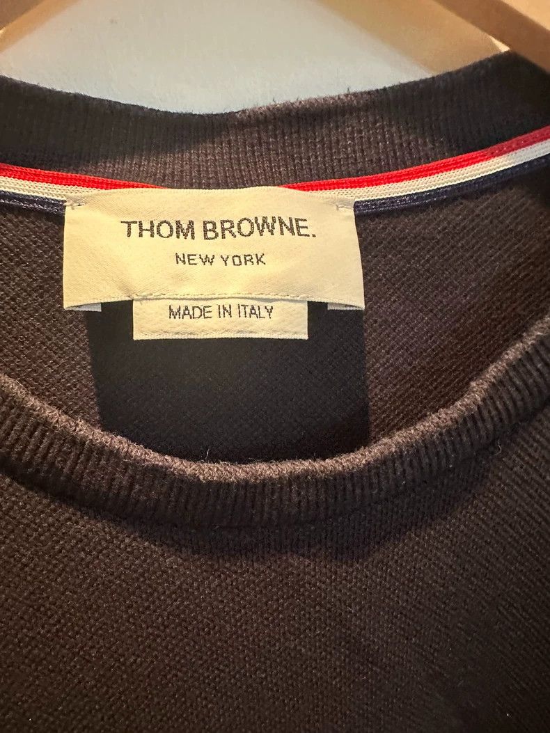 Thom Browne Thom Browne size1 Black four stripe knit short sleeve Size US S / EU 44-46 / 1 - 3 Thumbnail