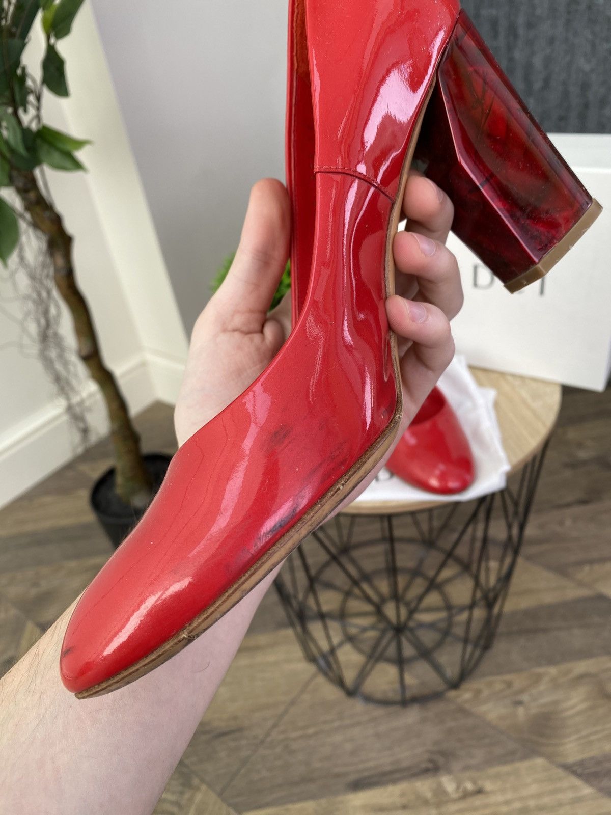 Casadei Casadei Red Patent Leather Pumps Heel Designer High Heels Size US 9 / IT 39 - 8 Thumbnail
