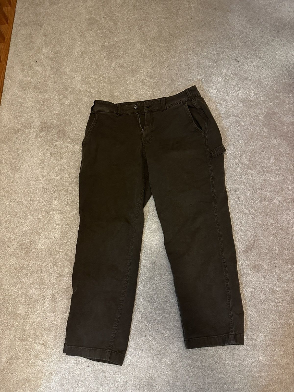 Abercrombie & Fitch Abercrombie Dark Brown Athletic Loose Workwear Pants Size US 32 / EU 48 - 1 Preview