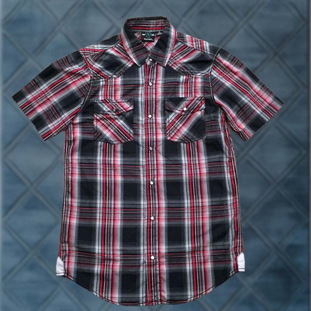 Burnside Burnside Shirt Mens S Black Red Plaid Short Sleeve Snap Western Button-Up Collared Casual Burnside Mens S Black Red Plaid Western Shirt Size US S / EU 44-46 / 1 - 1 Thumbnail