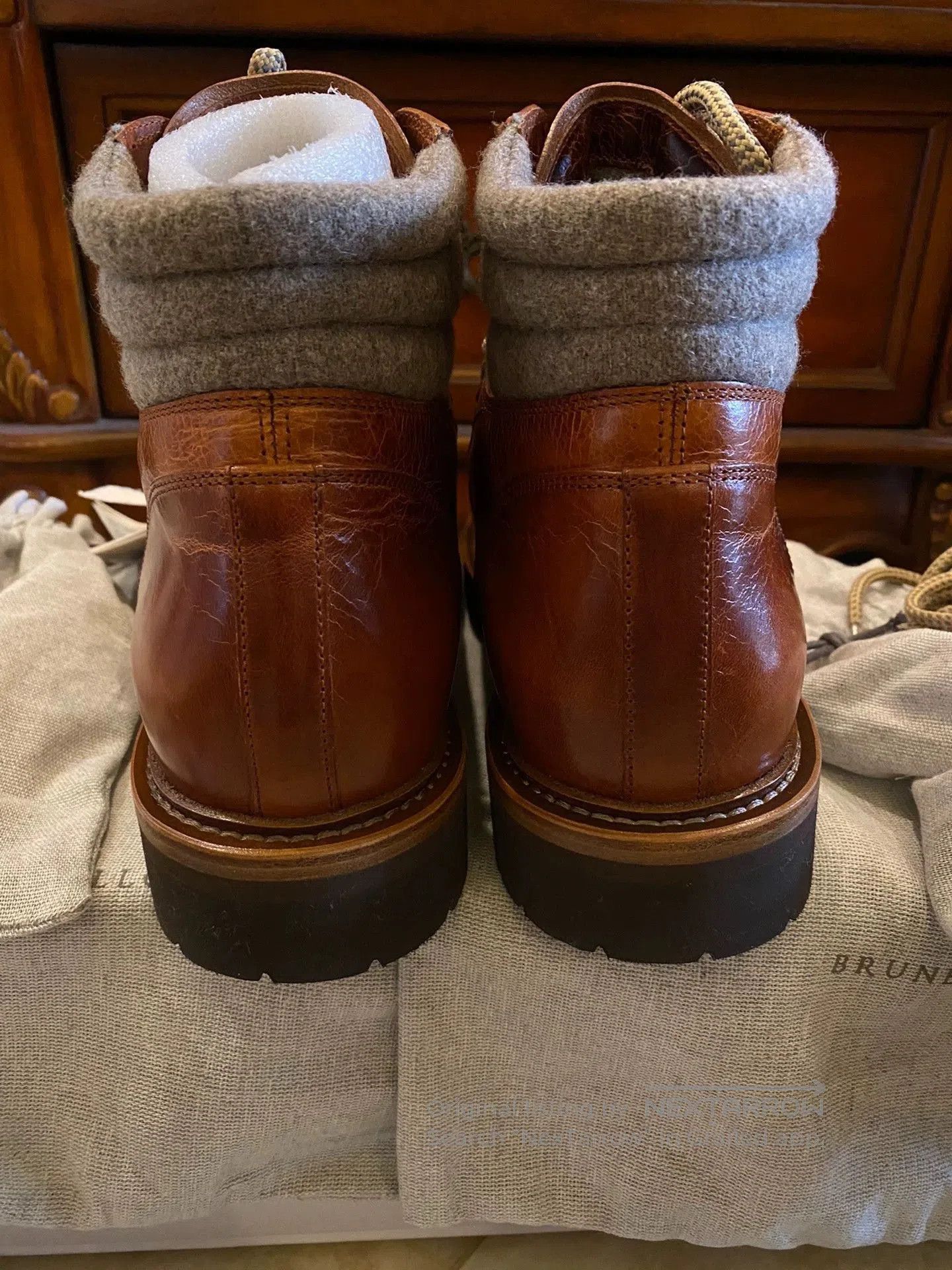Brunello Cucinelli Brown Leather Hiking Boots Size 9. Size US 9 / EU 42 - 5 Thumbnail
