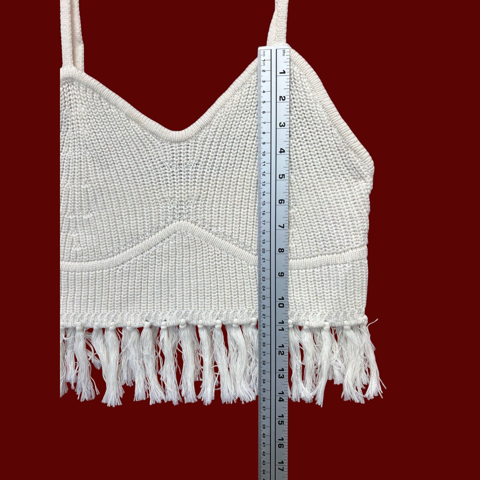 Other Wild Fable - Women's Knitted Tank Top Camisole - Off-White - Size XL / US 12-14 / IT 48-50 - 6 Thumbnail
